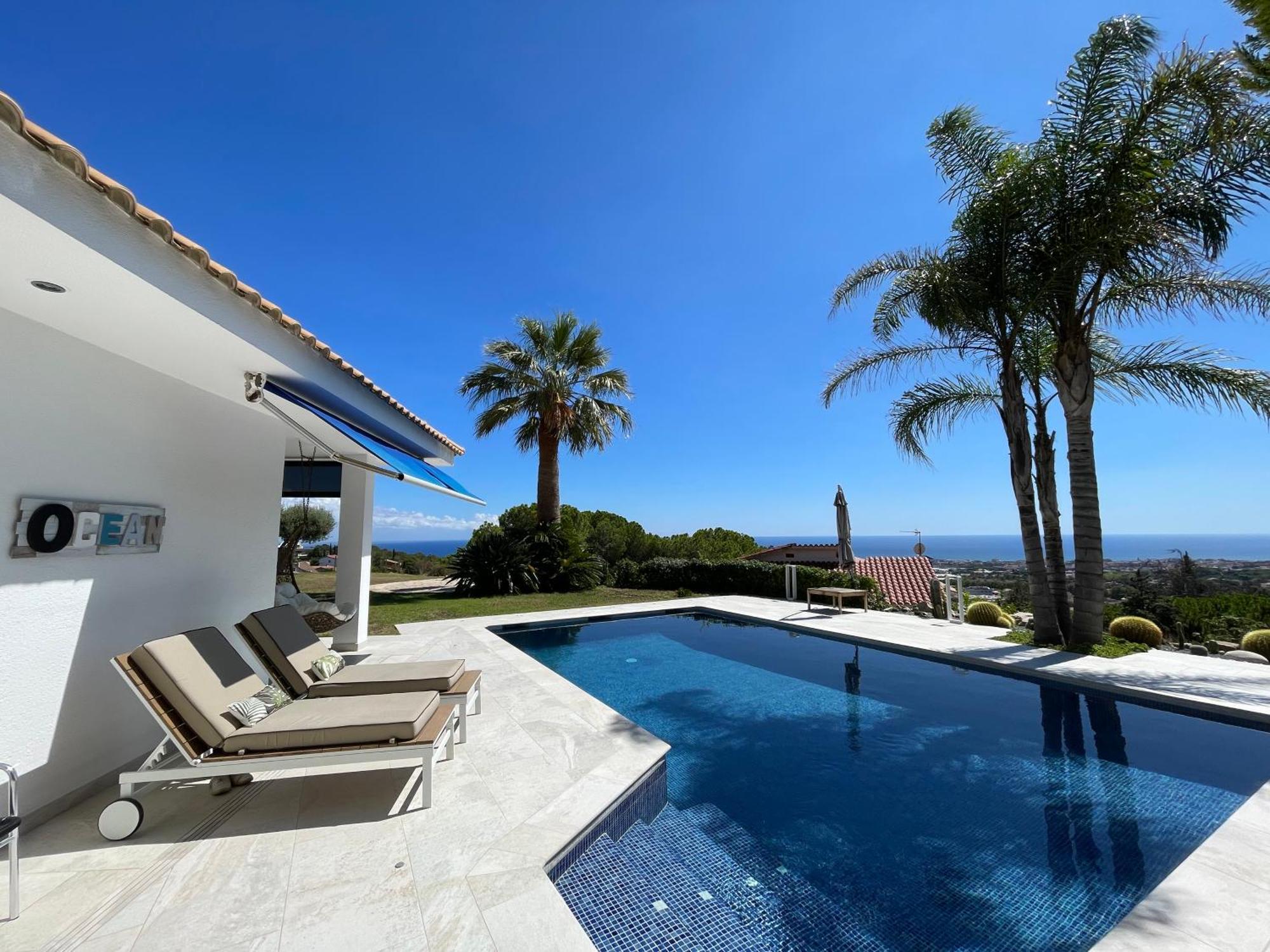 Palm Maresme - Suite With Bathroom And Terrasse With Ocean Views In A Private Villa Vilassar De Dalt Экстерьер фото